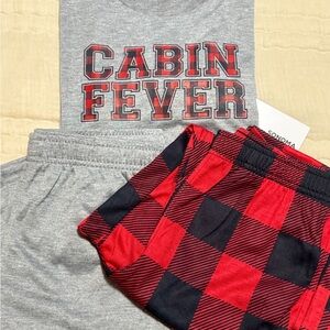 Sonoma Cabin Fever 3 Piece Pajamas Boys Sz L NWT